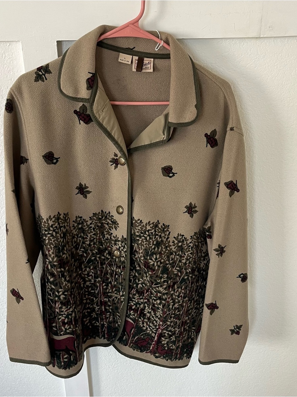 Vintage Woolrich Women's Large Wool Button-down Jacket